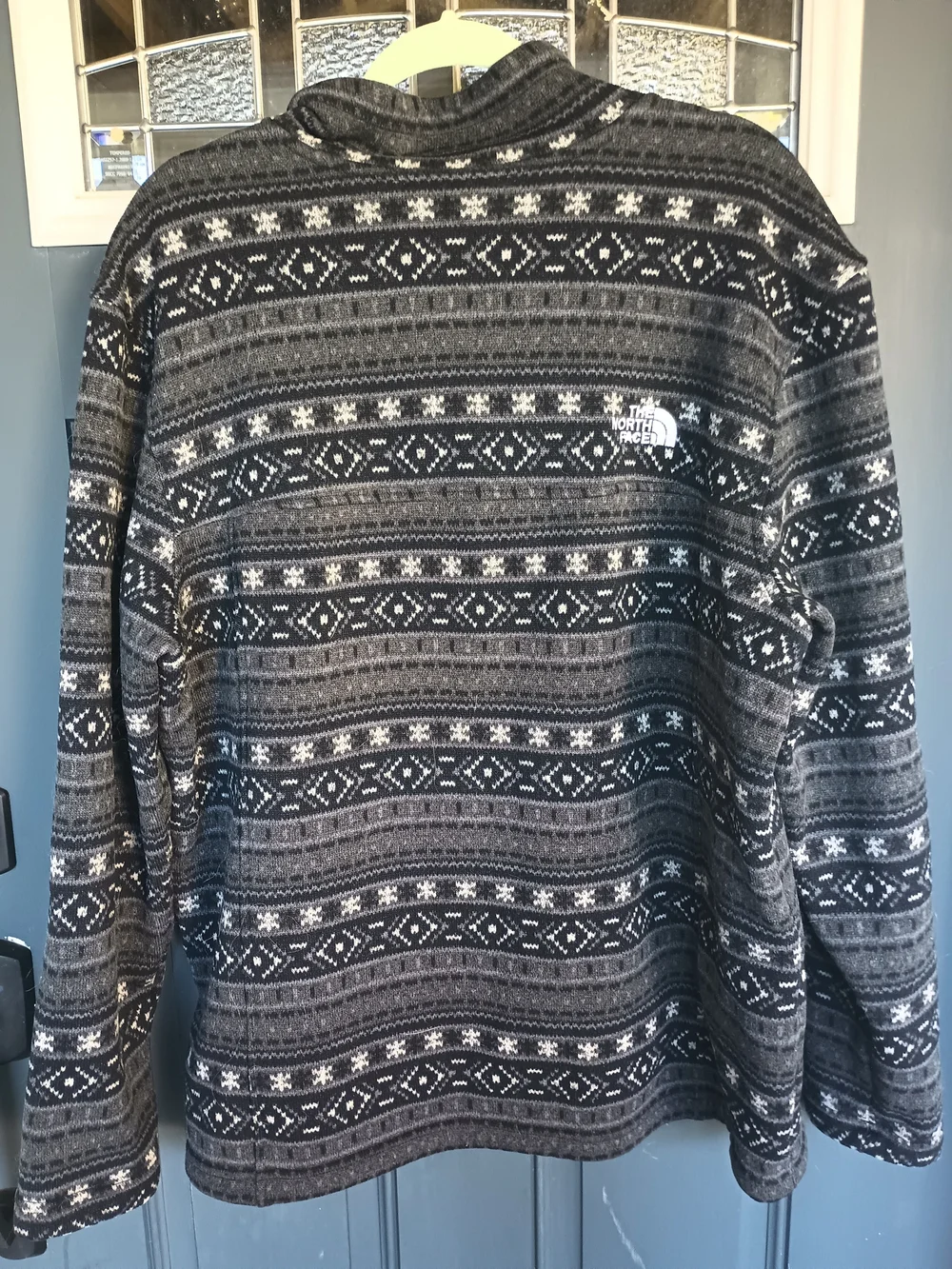 The North Face Tsillan 1/4 Zip Fair Isle Fleece Pullover Sweater Men XXL Alpine